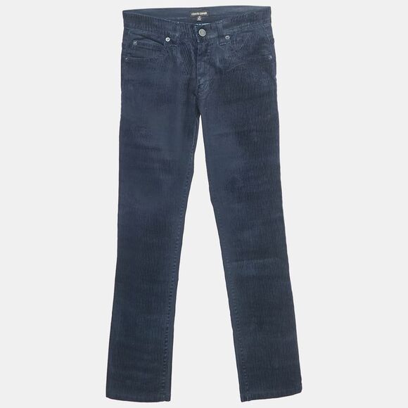 Roberto Cavalli Navy Blue Striped Denim Jeans 10 Yrs